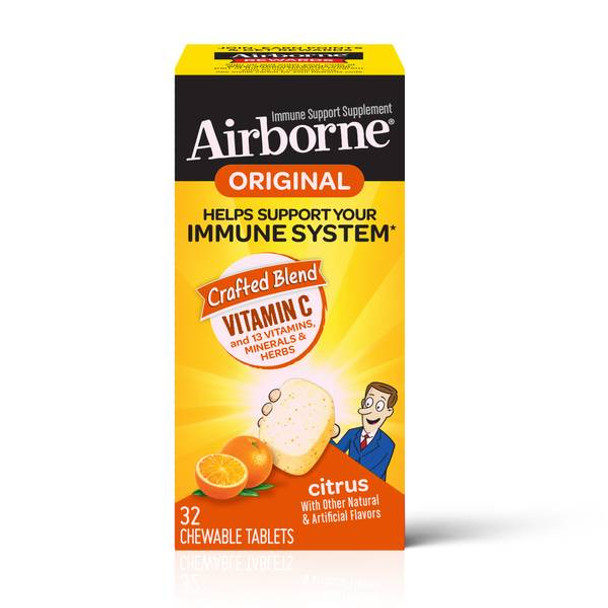 Airborne 32-Count Chewable Citrus Tablets