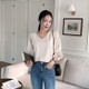 V-Neck Loose Fit Ruffle Blouse