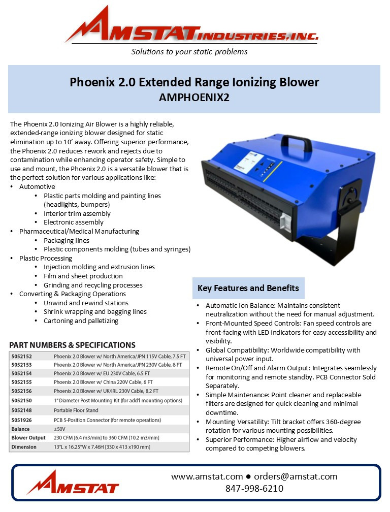 Phoenix2 Static Elimination Blower