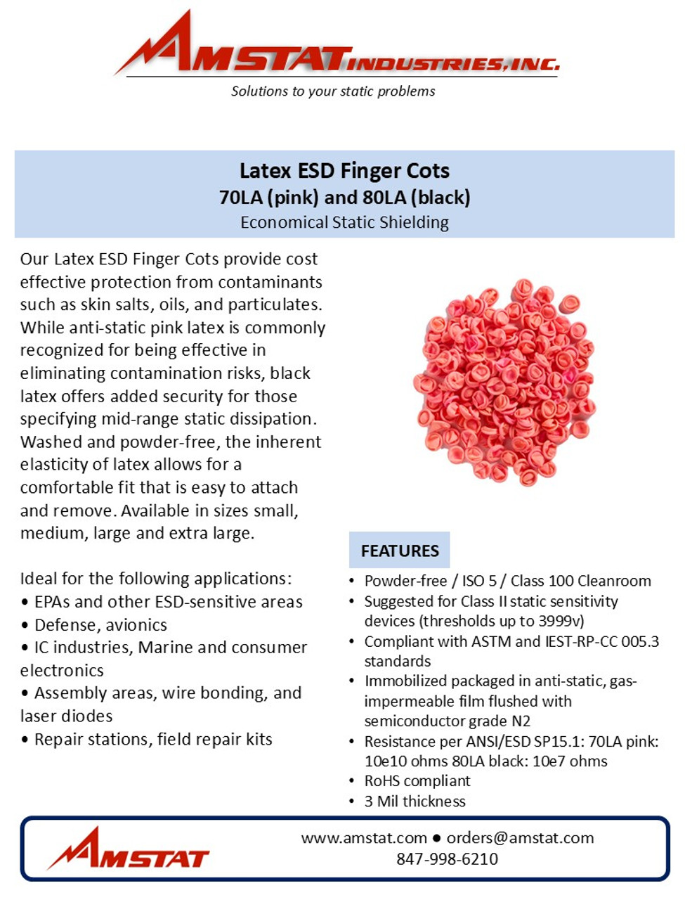 Staticide ESD Finger Cots