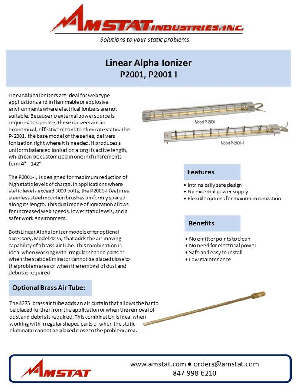 Nuclestat Ionizer Bar without Bristles