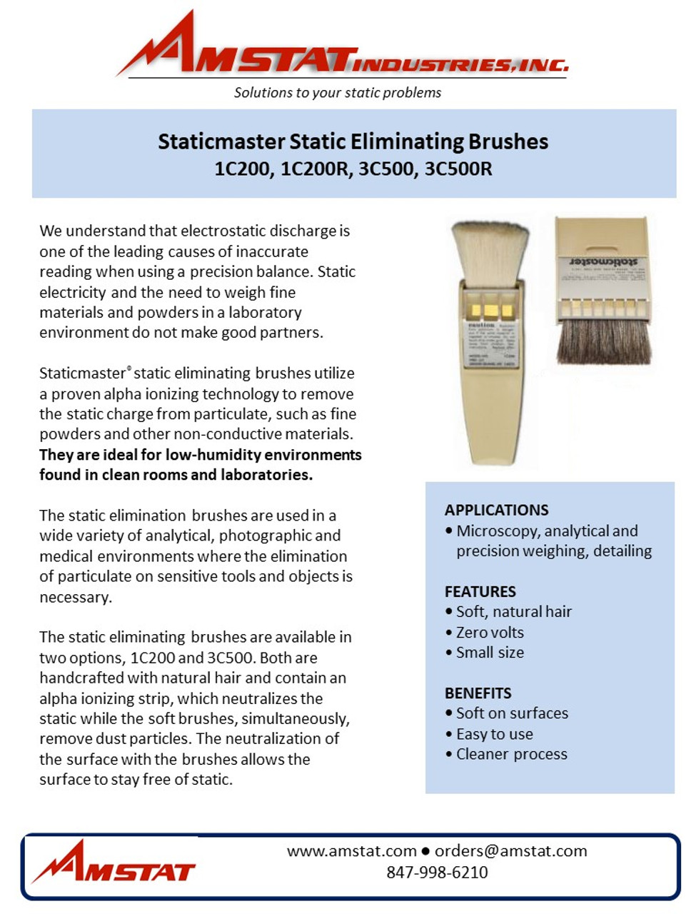 Anti-Static Brush Replacement Cartridge - 1"