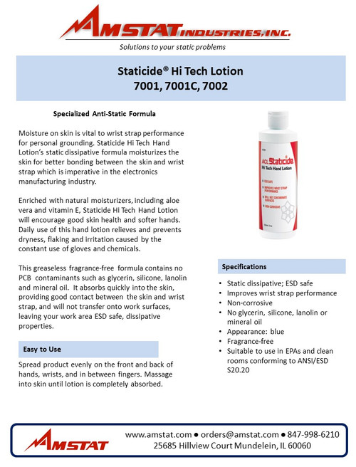 Staticide Hi Tech Hand Lotion