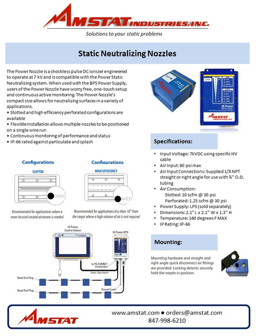 Static Ionizing Nozzle Kit