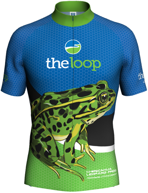 Frog Bike Jersey (Front). Back design is the same as the front.