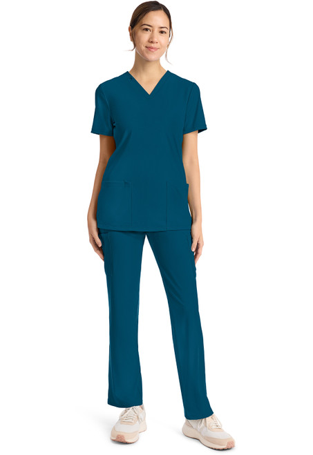 Women's 2-Pocket V-Neck Top CK832