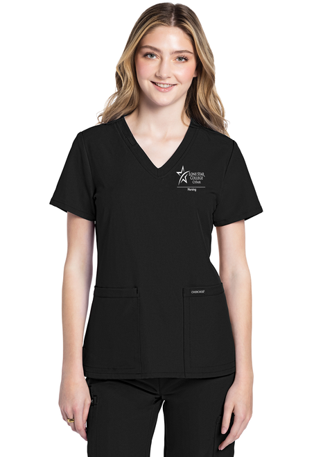 Cherokee Originals Ultra V-Neck Top  (CK953A) With Logo
