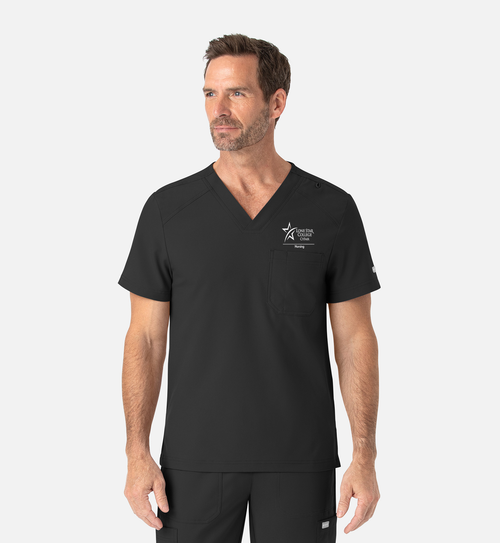Momentum Men’s Tuckable Basic V-Neck Top  (5801) With Logo