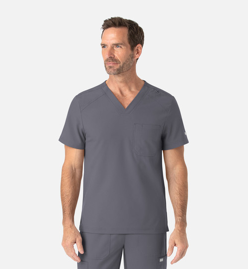 Momentum Men’s Tuckable Basic V-Neck Top  (5801) With Logo