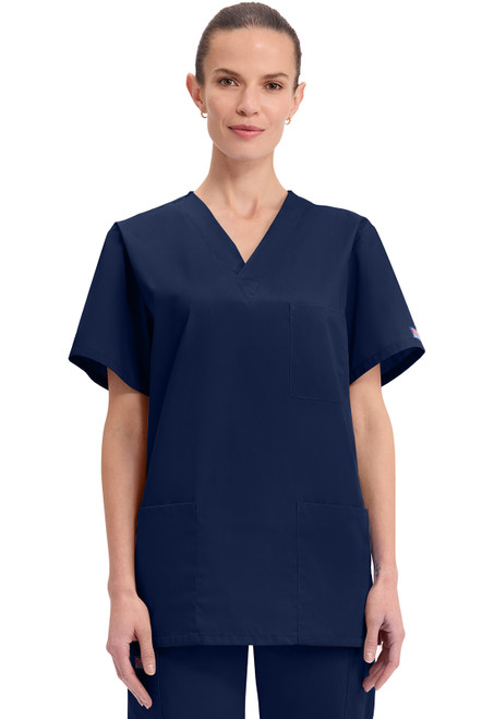 Unisex 3 Pockets - V Neck Top Cherokee WW Originals (4876) With Logo