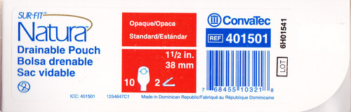 Colostomy Pouch Sur-Fit Natura - Two-Piece System 12 Inch Length Drainable