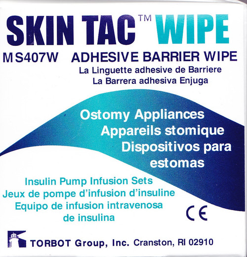 Adhesive Barrier Wipe Skin Tac™ Clear, Non-rubber, Adhesive Barrier