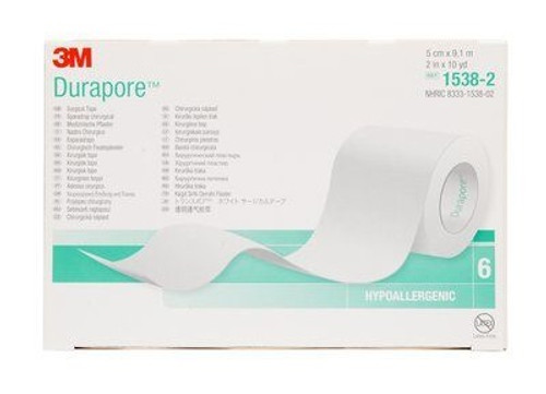 Medical Tape 3M™ Durapore™ Silk-Like Cloth 2 Inch X 10 Yard White NonSterile