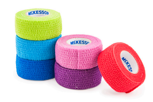 Cohesive Bandage McKesson 1 Inch X 5 Yard Standard Compression Self-adherent Closure NonSterile