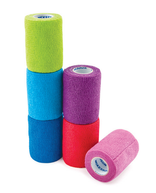 Cohesive Bandage McKesson 3 Inch X 5 Yard Standard Compression Self-adherent Closure NonSterile