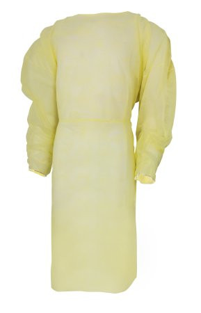 Protective Procedure Gown McKesson Adult One Size Fits Most Yellow NonSterile