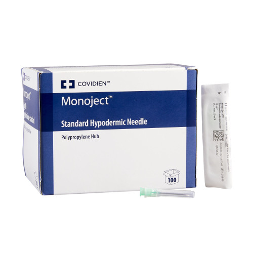 Hypodermic Needle Monoject™ SoftPack 1 Inch Length 18 Gauge Regular Wall Without Safety (Box)