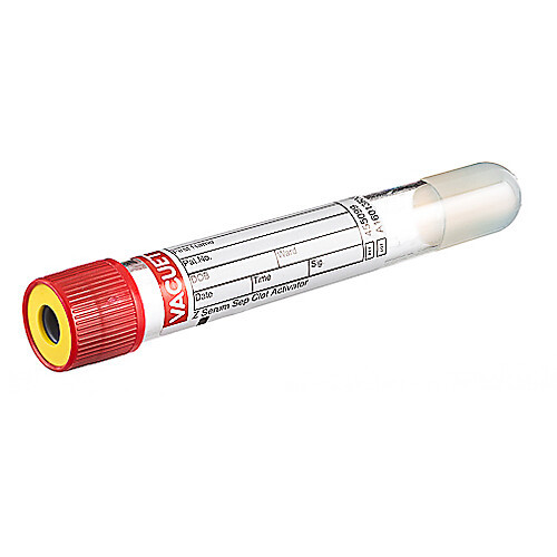 VACUETTE® Z Serum Sep Clot Activator Venous Blood Collection Tube Clot Activator / Separator Gel Additive 8 mL Pull Cap Polyethylene Terephthalate (PET) Tube