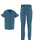 Men's Nursing Scrubs Set - V Neck Classic Scrubs Medical Uniforms Top & Straight leg Pants JYC705