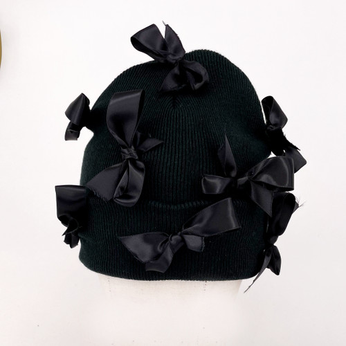 Bow Beanie - Black Bow Beanie - Black