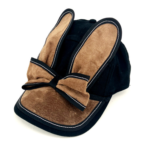 Deluxe Suede Bunny Cap - Black/Tan