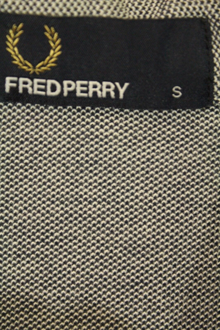 FRED PERRY POLO RUGBY MENS SMALL GREY MIX COTTON JUMPER