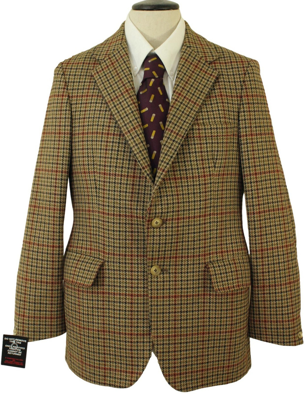 Harris Tweed×HAI SPORTING GEAR ウールジャケット Vintage Men's Blue Harris Tweed 2 Button Sports Jacket w