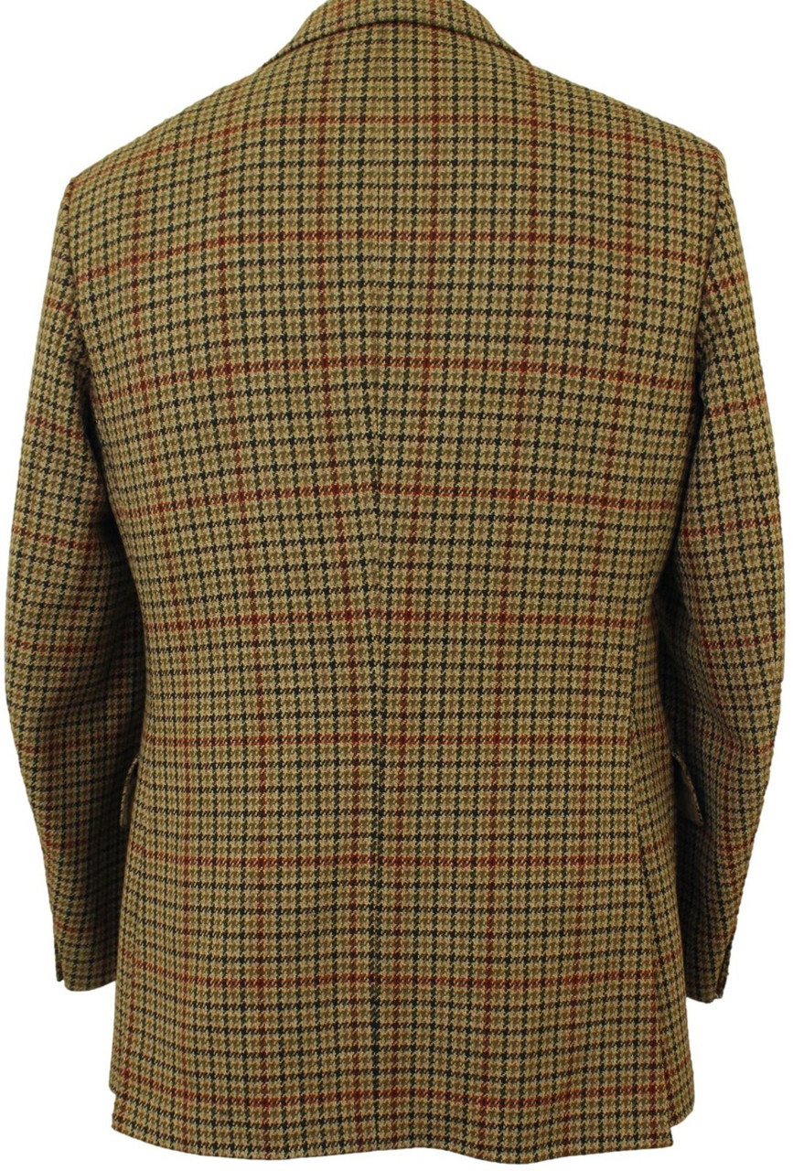 Veste Tweed Vintage Harry Hall Homme Taille 38 - Marron/Vert - Occasion Très Bon État