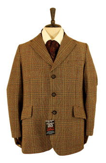 VINTAGE SHANNON 42" BROWN MIX WINDOW PAYNE SPORTING HACKING TWEED JACKET