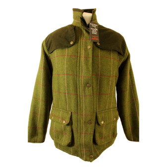 RYDALE LADIES SIZE 14 GREEN MIX TWEED COUNTRY FIELDCOAT