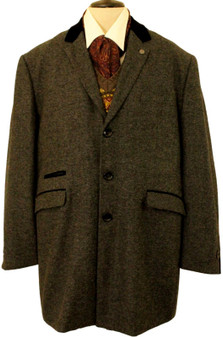 MARC DARCY MENS 52R CHARCOAL TWEED COAT