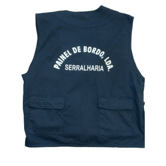 Workwear Portuguese Large 44" Blue Locksmith Embossed Utility Vest