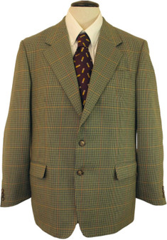 Enrico Goslani Mens 40R Green Mix Tweed Wool Smart Casual Wedding Jacket