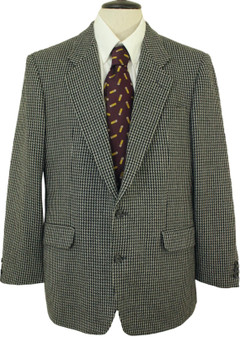 Vintage St Michael Mens 42R Black/Grey Mix Tweed Wool Smart Casual Jacket