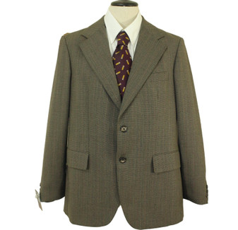 Vintage St Michael Mens 43-44R Brown Mix Wool Suit Smart Casual Jacket