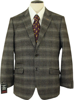 Cavani Heritage Collection Mens 40R Brown Mix Slim Fit Wool Smart Casual Jacket