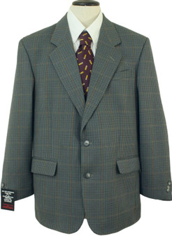 Vintage Dunn & Co Mens 42R Blue Mix Windowpane Lightweight Smart Casual Jacket