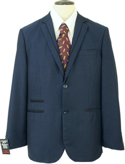 Marc Darcy Mens 42R Blue Jack Suit Jacket Blazer Smart Formal