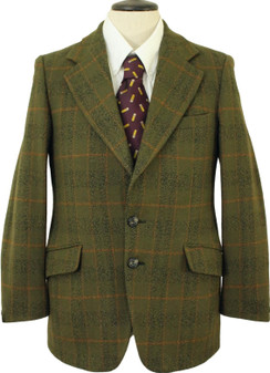 Treat ürself tweed check vintage coat（Patchwork Check Tweed