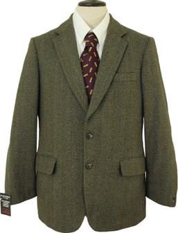 VINTAGE DUNN & CO MENS 104CM/41" GREEN MIX TWEED JACKET