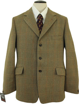 LAMBOURNE PHILLIPS & PIPER MENS 42" LONG BROWN TAILORED SPORTING TWEED JACKET