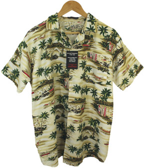 Fight the Wolf Mens Medium Casual Hawaiian Beach Shirt