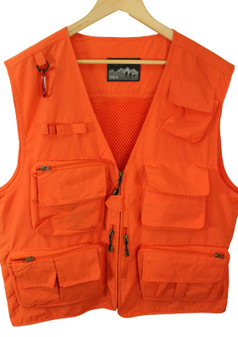 European & American XL Industrial Orange Military Outdoor Utility Vest