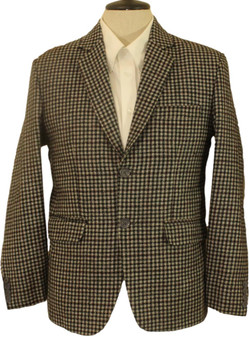 VINTAGE RICH & ROYAL TWEED TRADERS MENS 38" GREY MIX CHECK TWEED JACKET