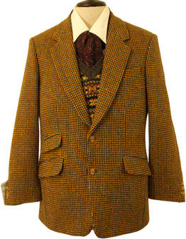ジャケット・アウター Old Tweed Double Jacket Made in U.K. VINTAGE DUNN & CO MENS 42R BROWN MIX TWEED JACKET