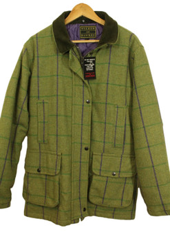 WALKER & HAWKES LADIES SIZE 22 GREEN TWEED FIELD COUNTRY SHOOTING COAT