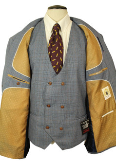 Marc Darcy 52R Sky Blue 2 - Piece Jacket and Waistcoat Set