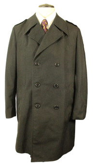Vintage Black Jupiter Mens Medium Double Breasted Trench coat Rain mac Coat