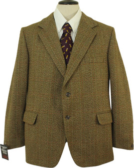 VTG WALLIS & LINNELL TAILORED MENS 40" BROWN MIX TWEED JACKET