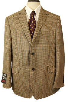 M&S Brown Mens 42R Check Light Weight Modern Jacket Blazer
